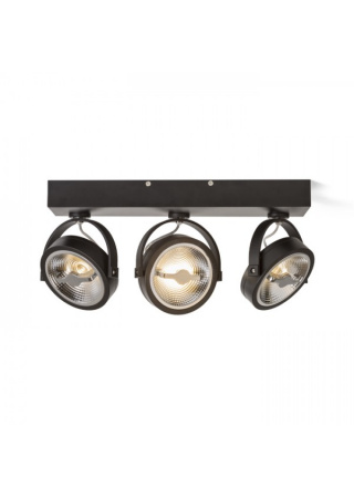 KELLY LED III nástenná čierna  230V LED 3x12W 24°  3000K