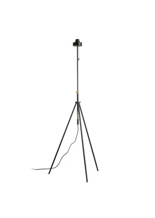 LUTON stojanový podstavec čierna/mosadz 230V E27 40W