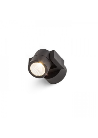 ORIT nástenná čierna  230V LED 6W 80° IP44  3000K