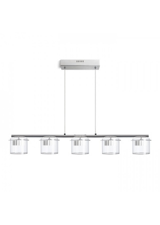 ESTRA V závesná biela číre sklo 230V LED 5x5W  3000K