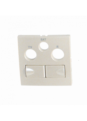90773_TPE: Kryt zásuvky R-TV-SAT 2xRJ45 Cat6, perleť