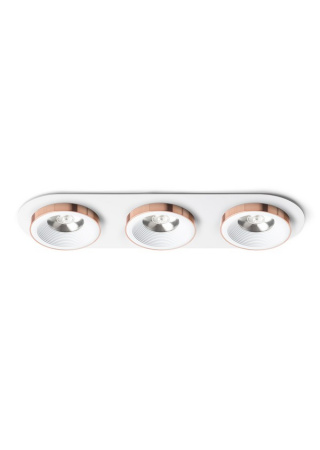 SHARM R III zápustná biela meď 230V LED 3x10W 24°  3000K
