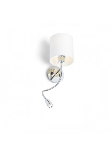 VERSINA s tienidlom biela chróm 230V E27 LED 28+3W 25°  3000K