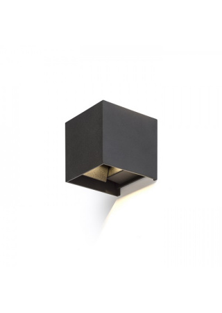TITO SQ nástenná čierna  230V LED 6W IP54  3000K